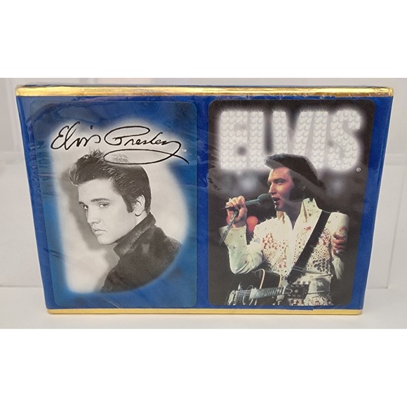 Elvis Presley Enterprises Other - Elvis Presley Playing Cards NEW 2 Deck Velour Box Set 2000 EPE SEALED Velour